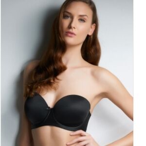 Freya Deco Strapless Black Bra
